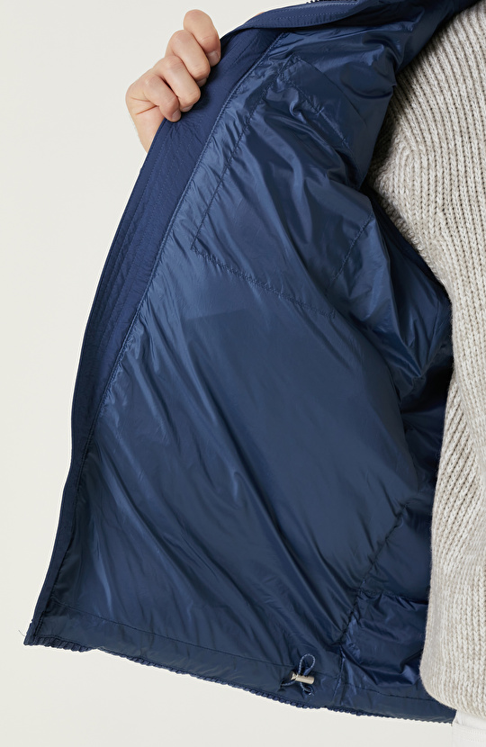 Lacivert Punch Detaylı Kazak