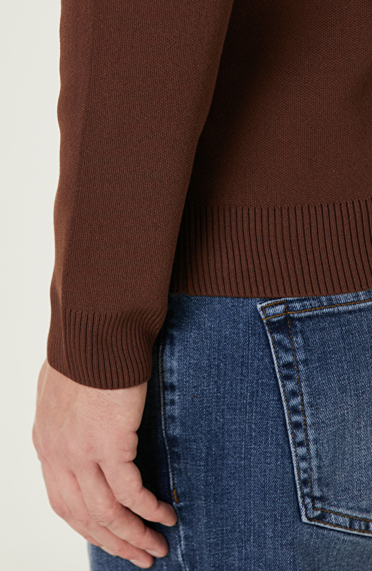 Acı Kahverengi Polo Kazak