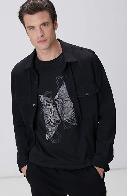 N-Tech Siyah Dış Gömlek