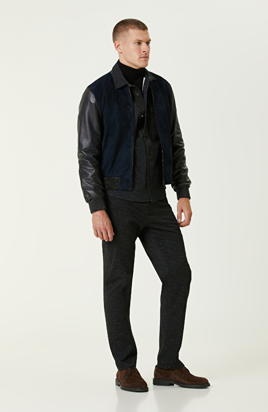 Siyah Denim Görünümlü Dış Gömlek