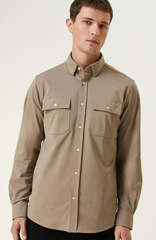 Vizon Çift Cepli Gömlek