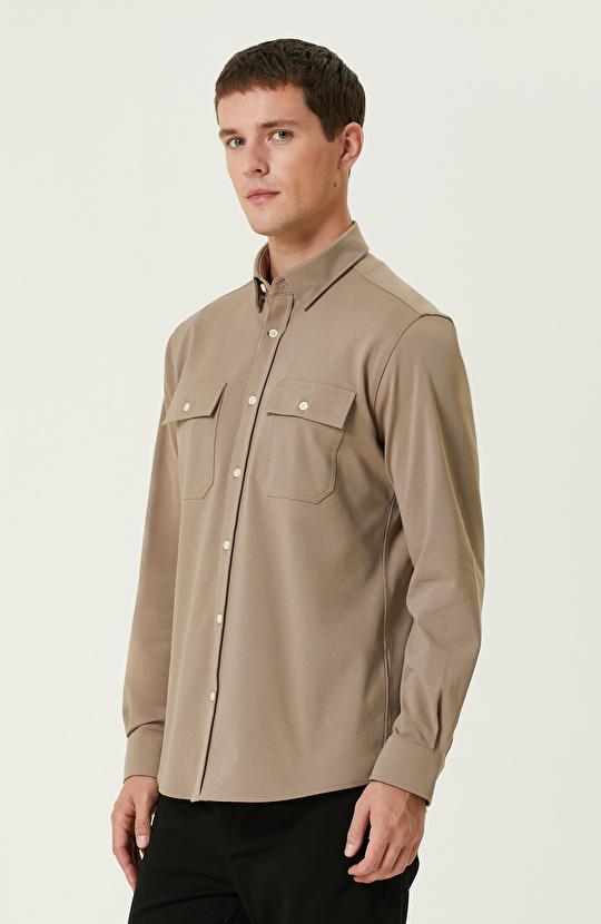 Vizon Çift Cepli Gömlek