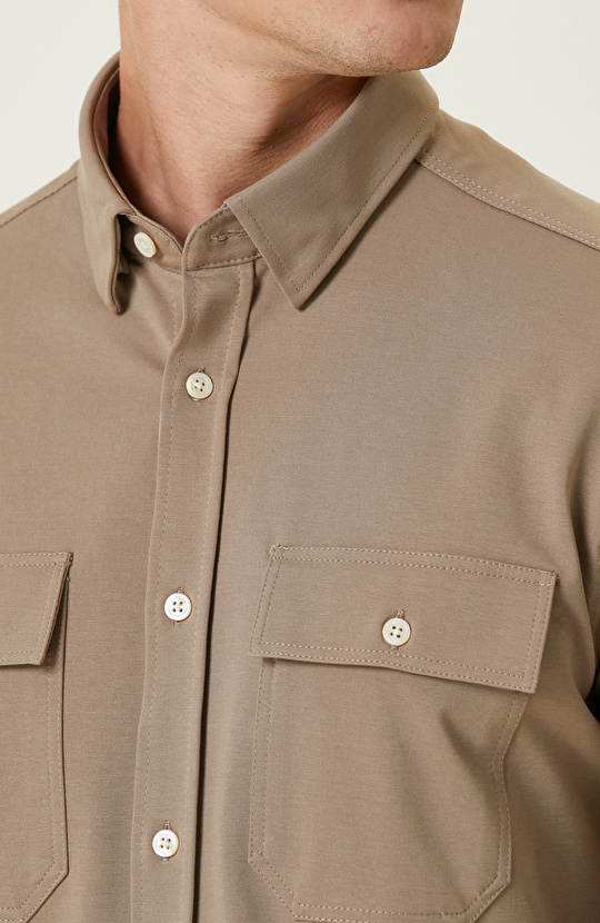 Vizon Çift Cepli Gömlek