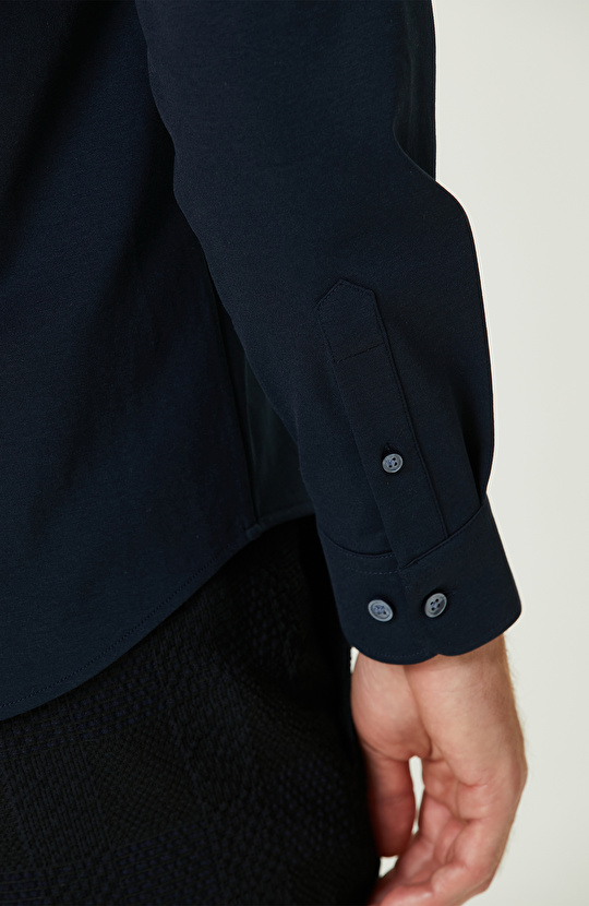 Lacivert Çift Cepli Gömlek