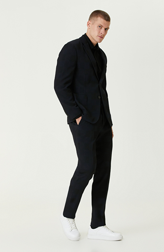 Siyah Merserize Örme Gömlek