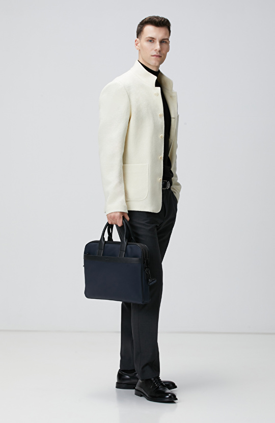 Ekru Yün Örme Ceket