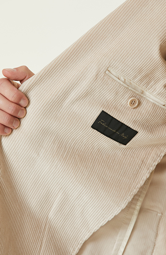 Kırık Beyaz Limited Fitilli Kadife Ceket