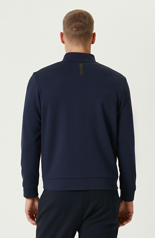 Lacivert N-Tech Fermuarlı Sweatshırt
