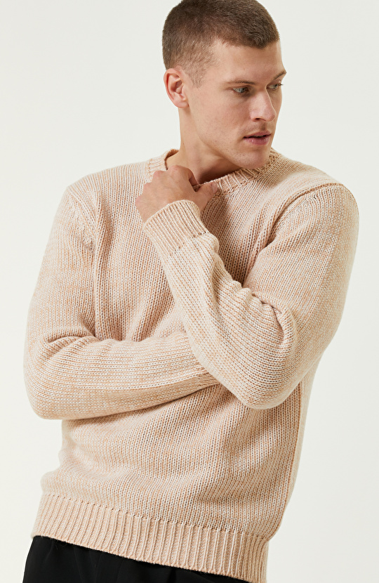 Somon Rengi Limited Kaşmir Karışımlı Triko Kazak