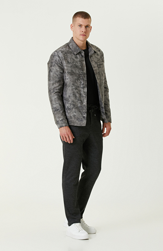 Antrasit Yün Triko Kazak