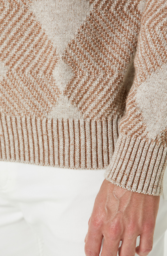 Bej Limited Balıkçı Yaka Triko Kazak