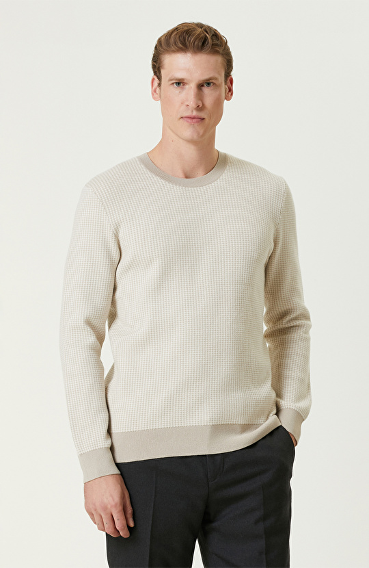 Ekru Bej  Triko Kazak Ekru Bej  Triko Kazak