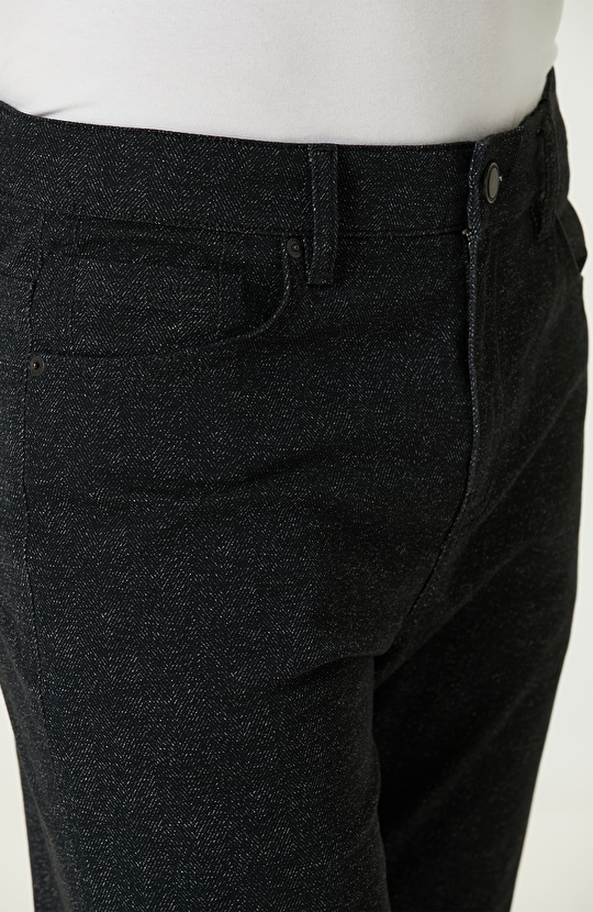 Siyah Denim Görünümlü Casual Pantolon