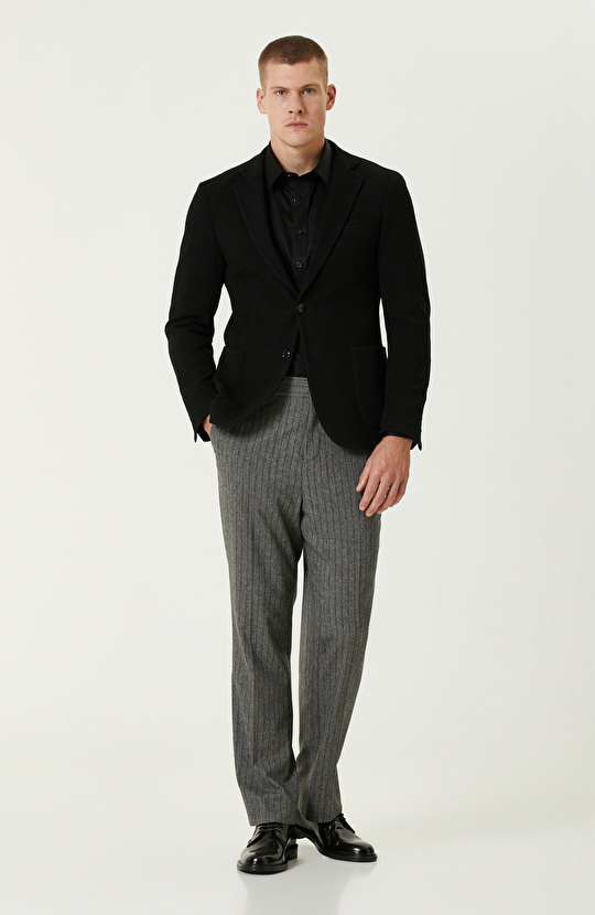 Gri Yün Karışımlı Pantolon Gri Yün Karışımlı Pantolon