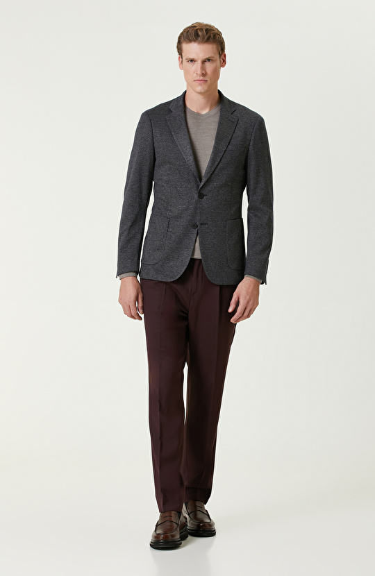 Bordo Diyagonal Comfort Pantolon Bordo Diyagonal Comfort Pantolon