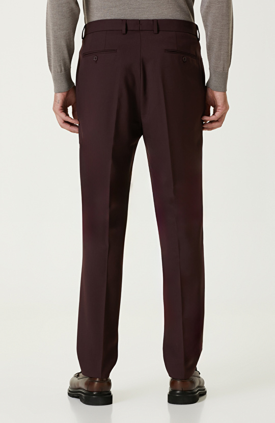 Bordo Diyagonal Comfort Pantolon