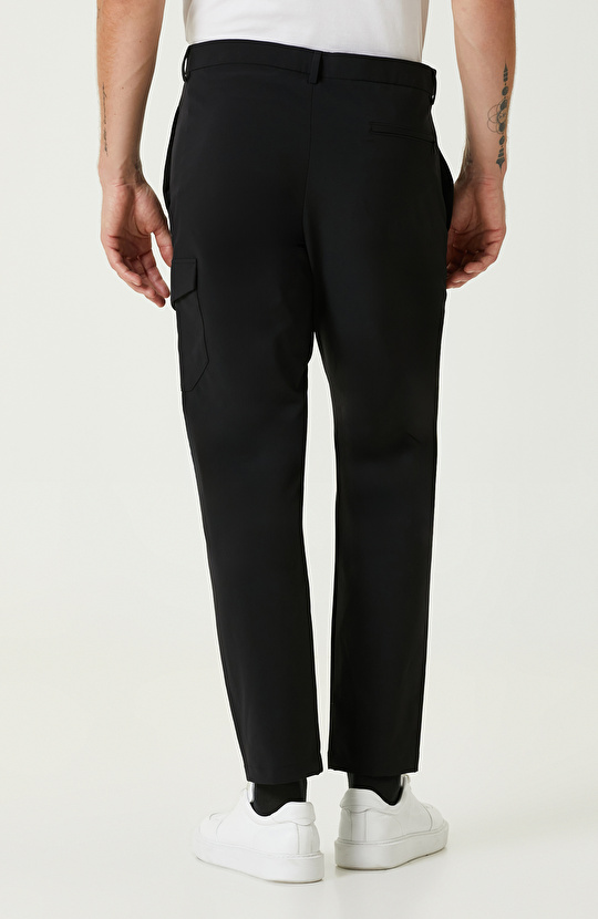 Siyah N Tech Kargo Pantolon