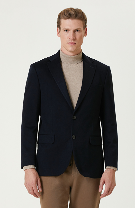 Lacivert Limited Kaşmir Blazer Ceket