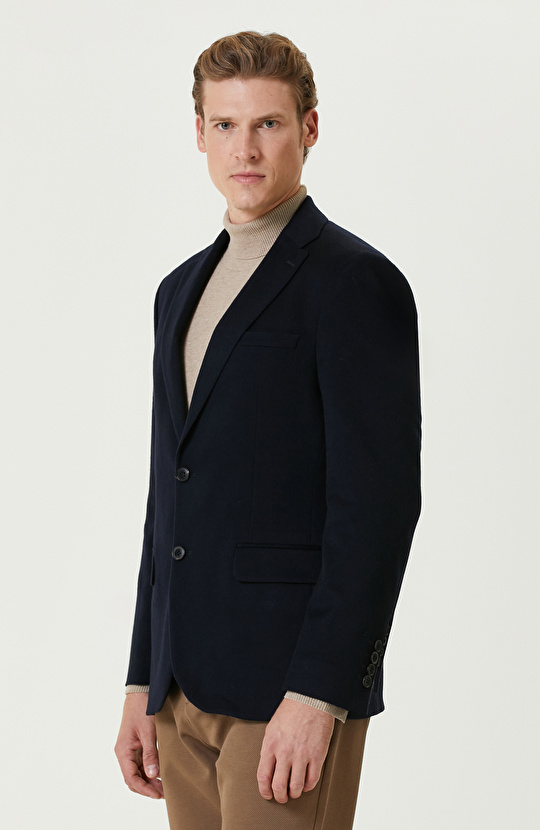 Lacivert Limited Kaşmir Blazer Ceket