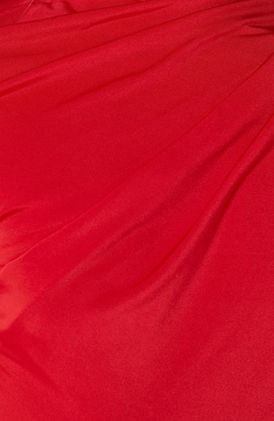 Kırmızı Jarse Örme Bluz