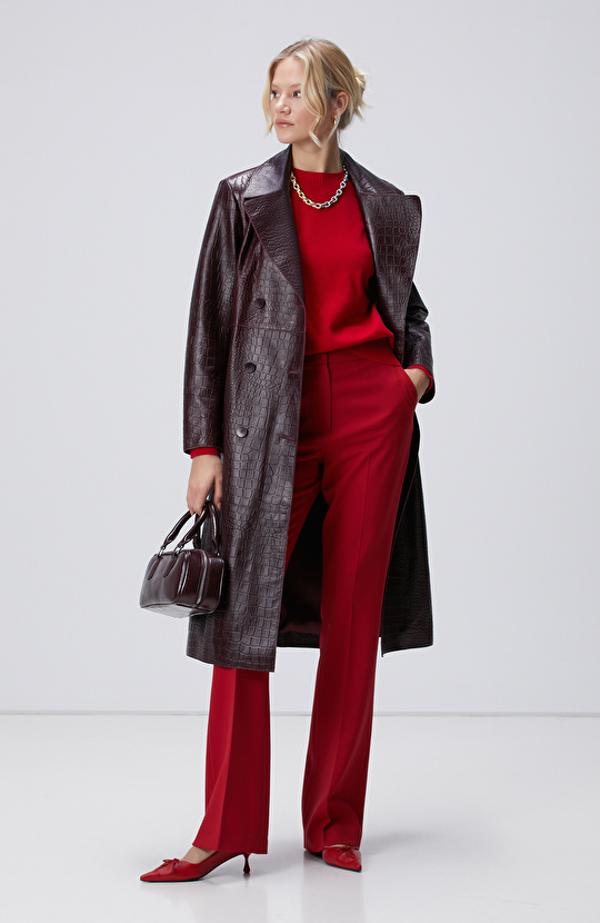 Kırmızı Limited Kaşmir Triko Kazak