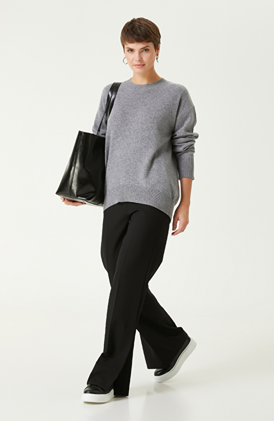 Gri Melanj Limited Kaşmir Triko Kazak