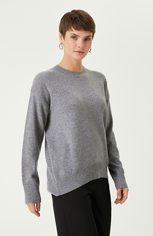 Gri Melanj Limited Kaşmir Triko Kazak