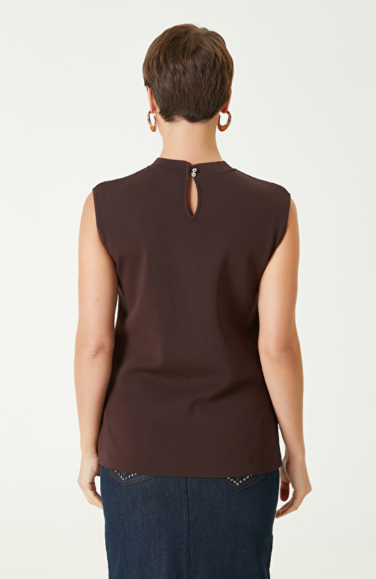 Kahverengi Basic Triko