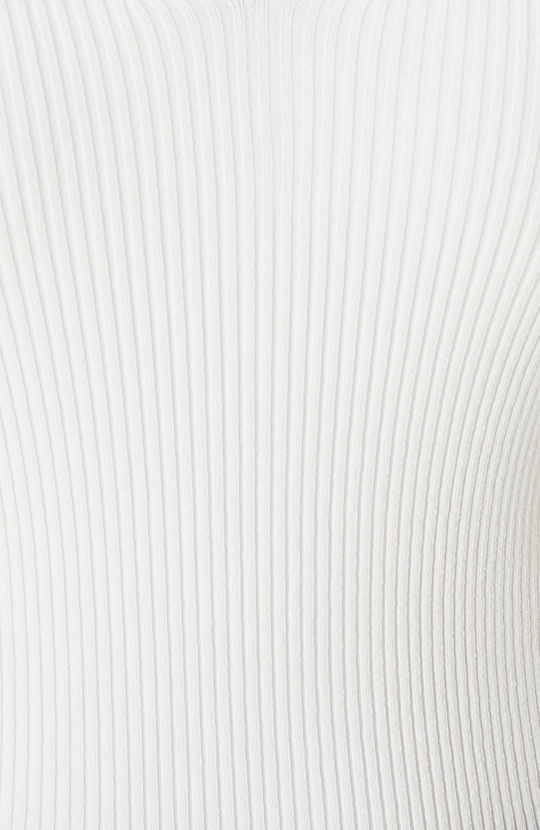 Ekru V Yaka Kolsuz Basıc Triko