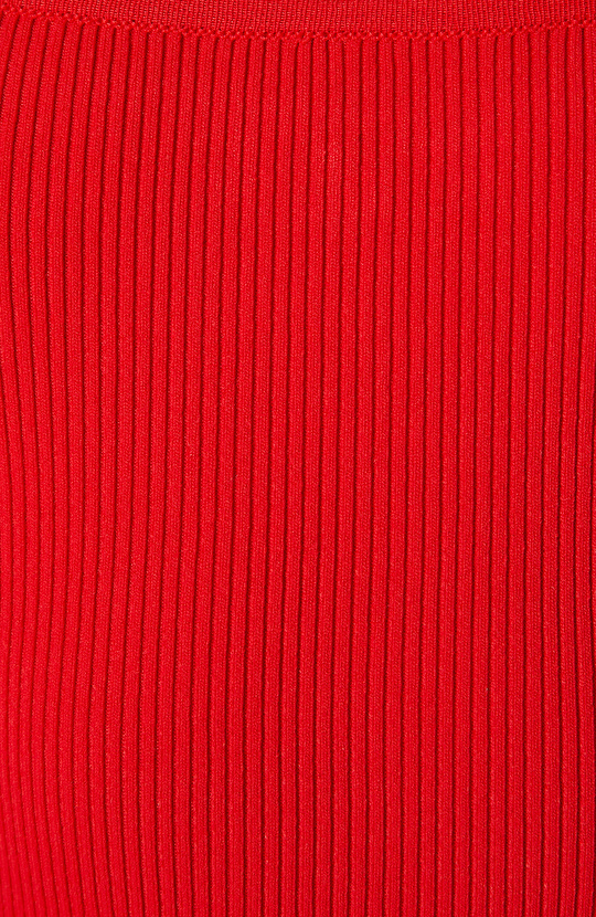 Kırmızı Omuz Detaylı Triko Kazak