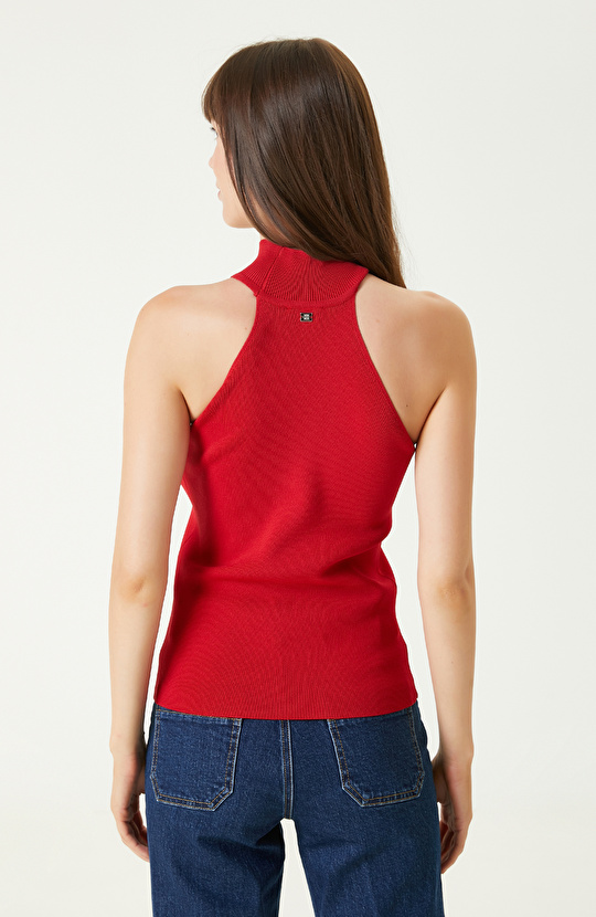 Kırmızı Yüzücü Form Basic Triko