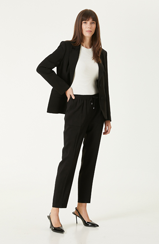 Kırık Beyaz Kısa Kol Basıc Triko Kazak