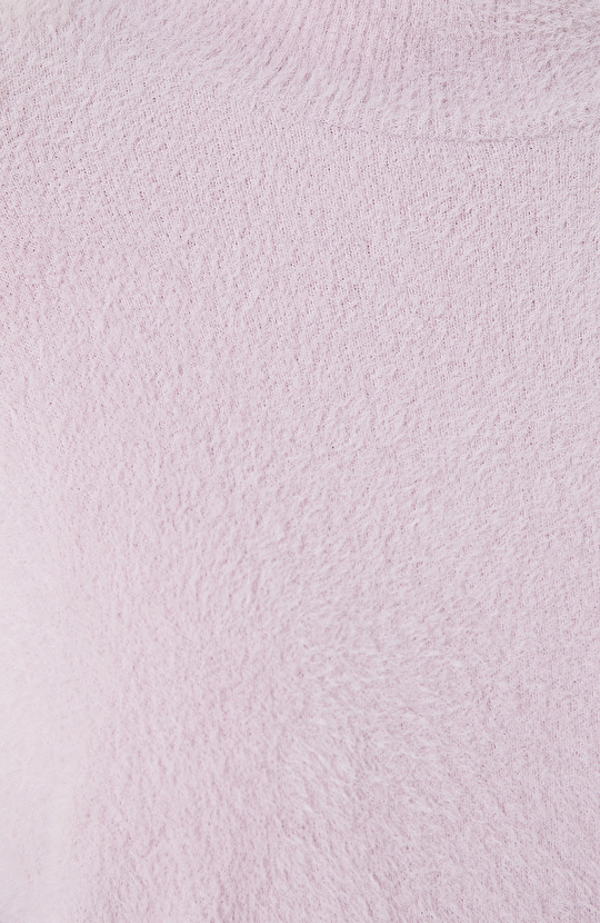 Lila Yumuşak Dokulu Basıc Triko Kazak