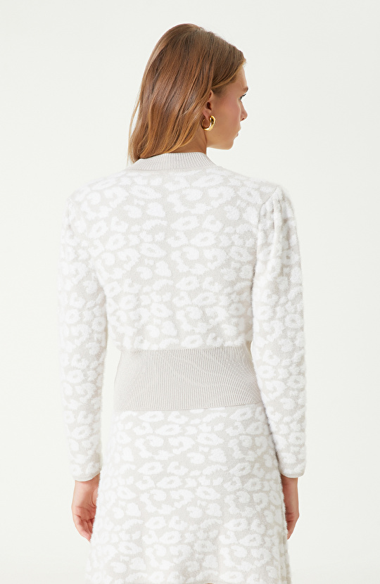 Bej Desenli Triko Kazak