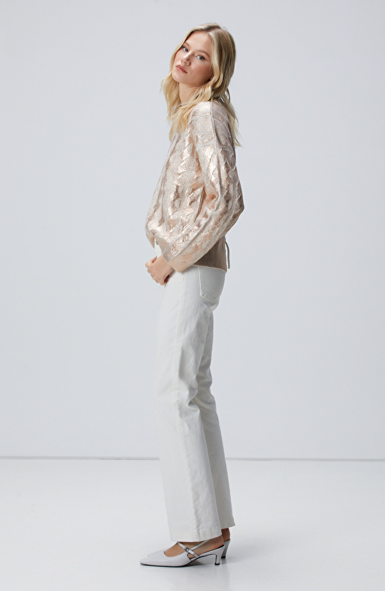 Bej Limited Varaklı Kazak