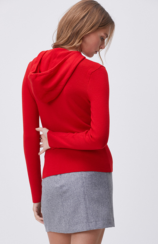 Kırmızı Yün Kazak