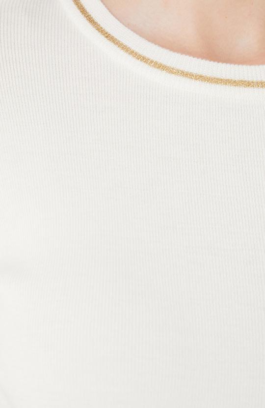 Kırık Beyaz Yün Triko Kazak