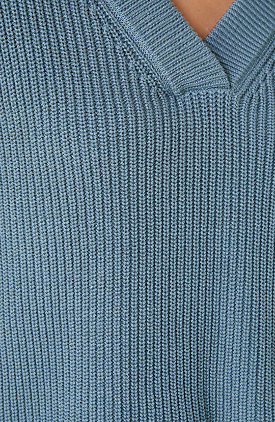 Açık Petrol V Yaka Süveter