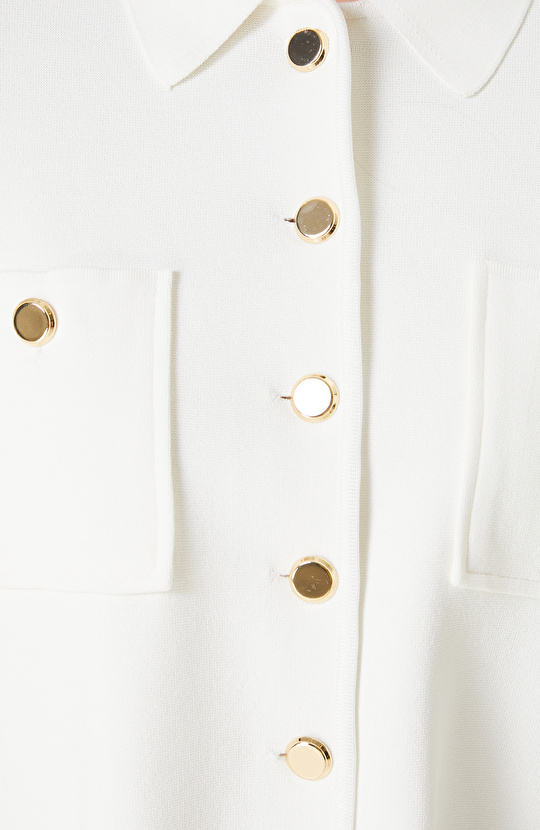 Kırık Beyaz Triko Ceket