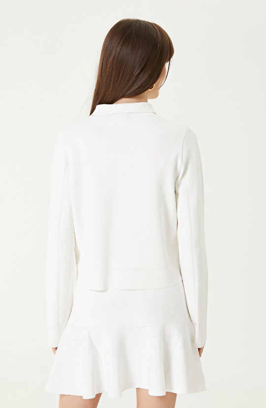 Kırık Beyaz Triko Ceket