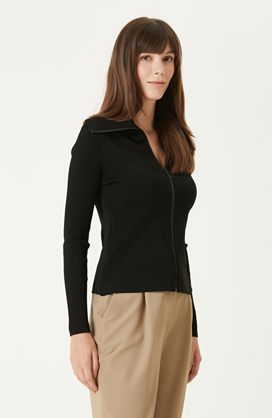 Siyah N-Tech Triko Ceket