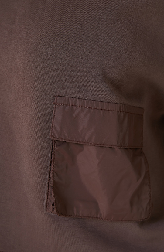 Kahverengi Modal Karışımlı Crop Tshırt