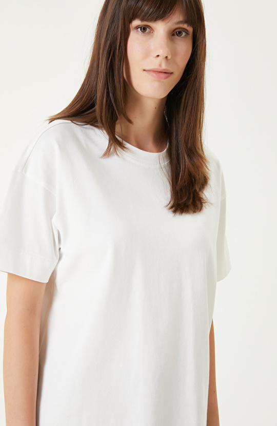 Kırık Beyaz N-Tech Oversıze Tshırt