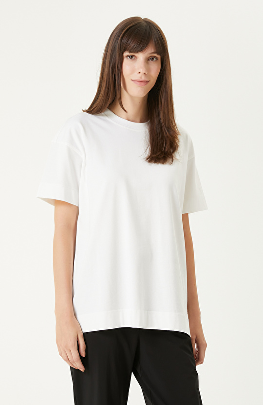 Kırık Beyaz N-Tech Oversıze Tshırt