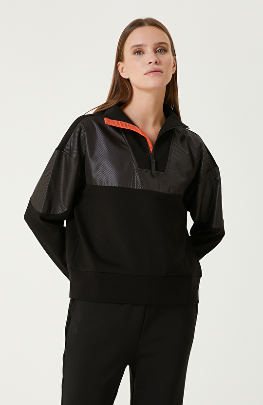 Siyah N-Tech Örme Sweatshırt