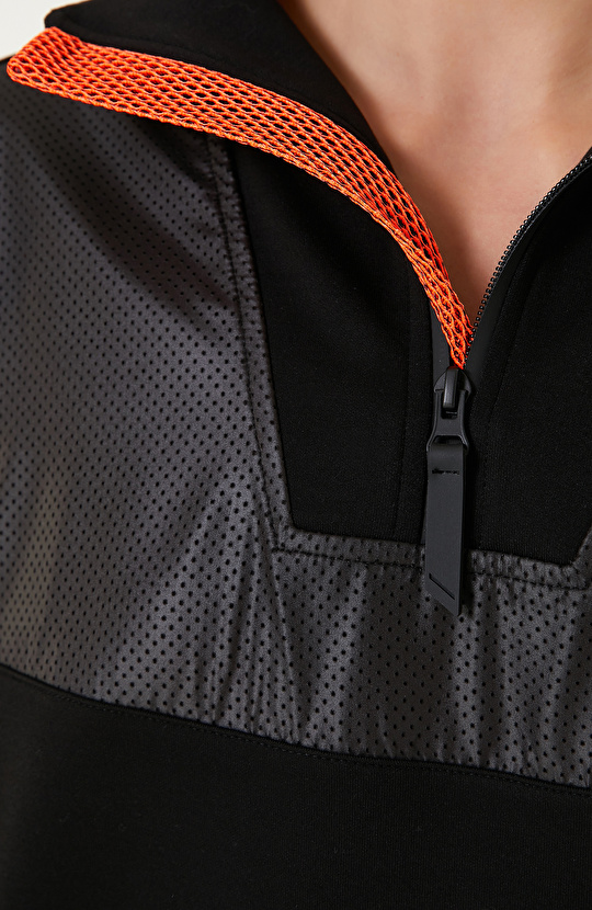 Siyah N-Tech Örme Sweatshırt