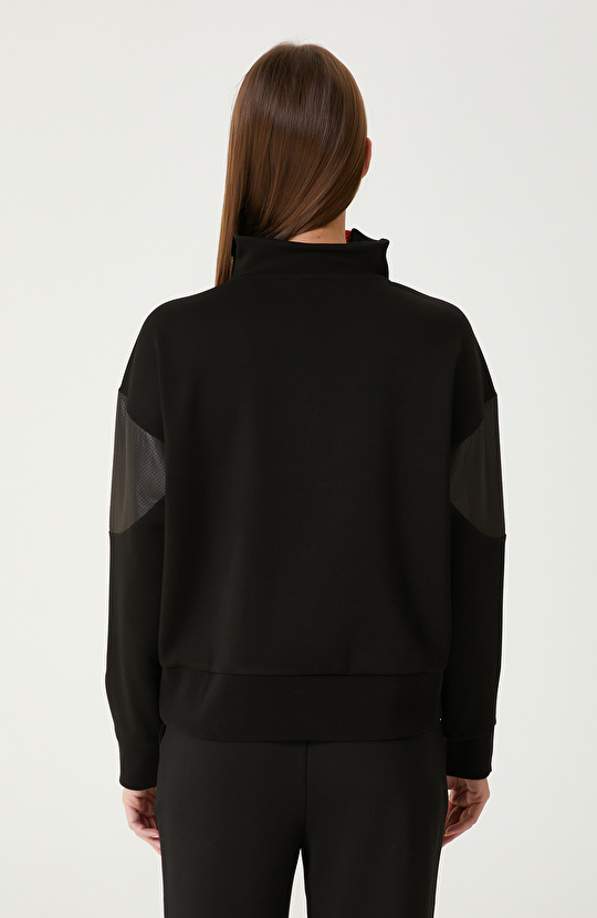 Siyah N-Tech Örme Sweatshırt