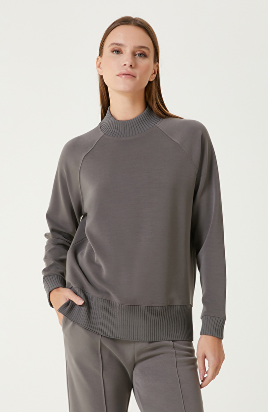 Antrasit Modal Karışımlı SweaTshirt