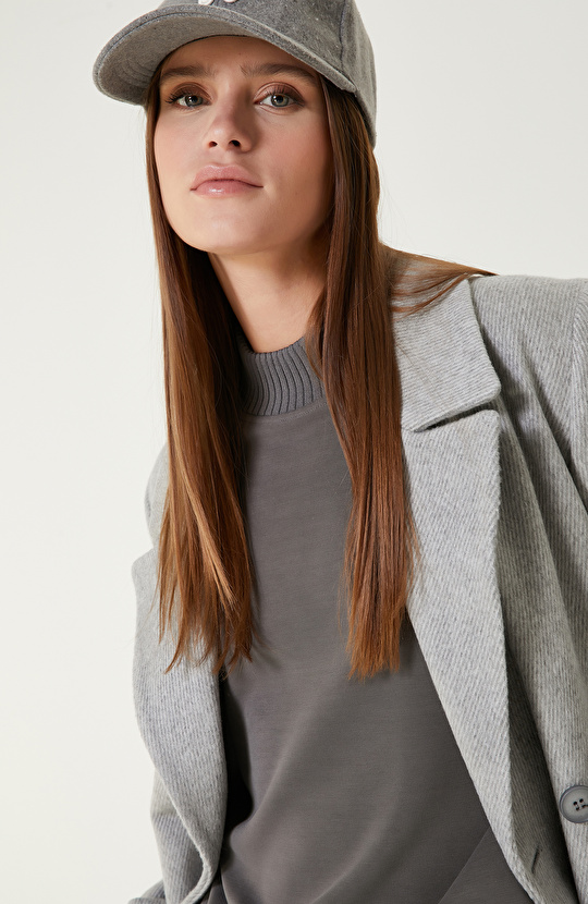 Antrasit Modal Karışımlı SweaTshirt