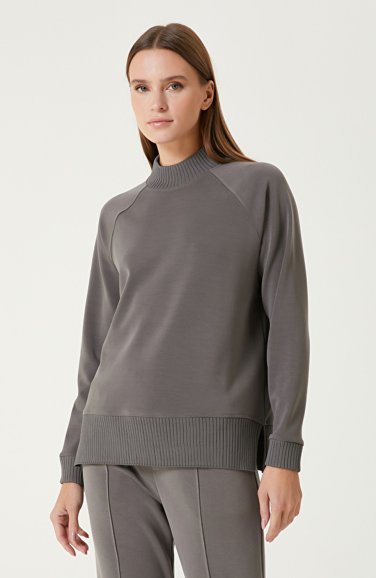 Antrasit Modal Karışımlı SweaTshirt